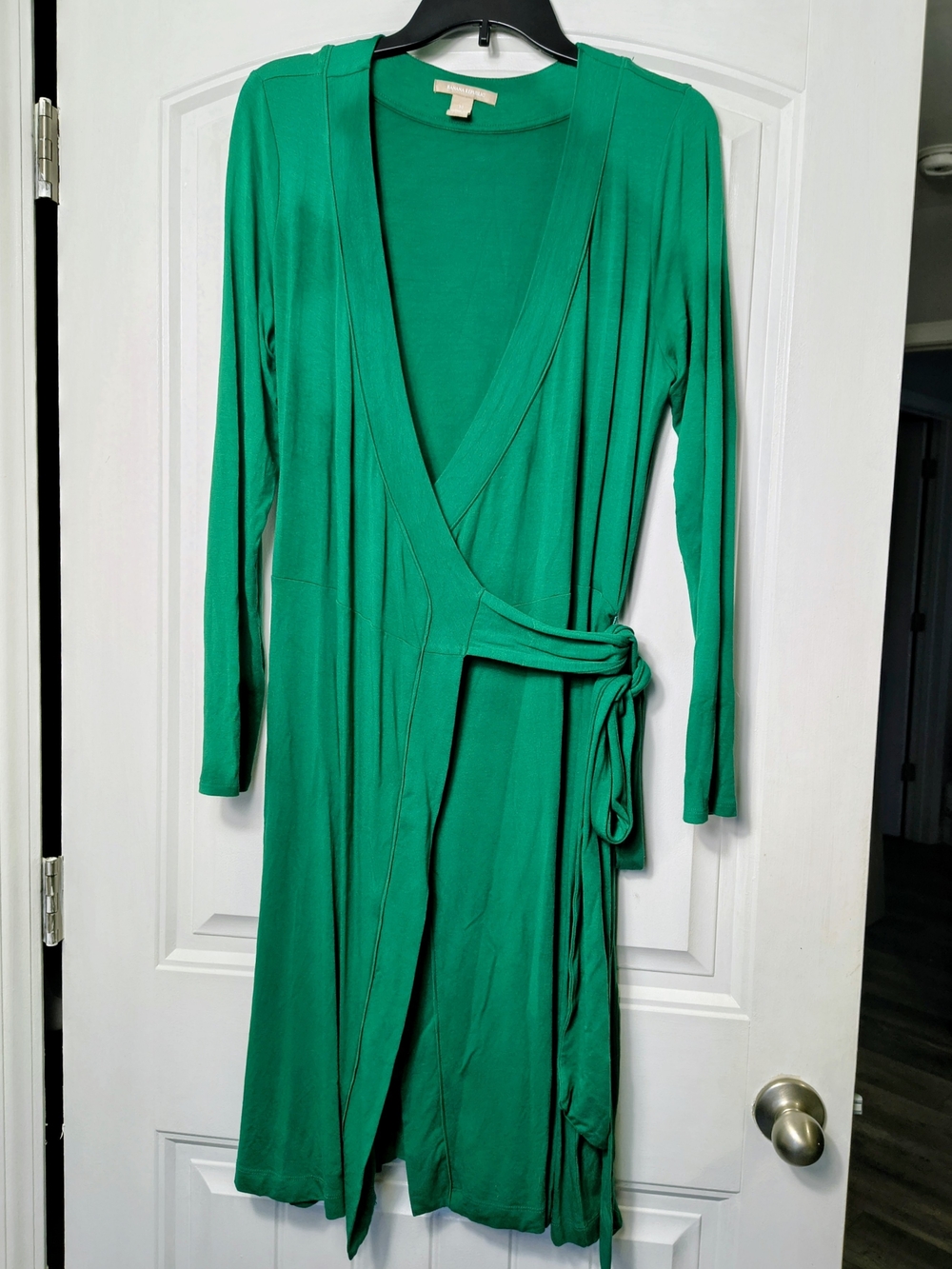 Banana Republic Emerald Green Wrap Dress - Long Sleeve